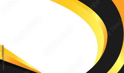 Black gold abstract curves intertwine on white background for modern luxurious designs. Perfect for luxury backgrounds and branding.