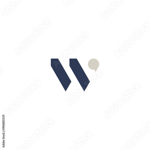 27.epsModern abstract letter W and speech bubble logo. geometric design ideal for communication, social media, chat apps, forums, and consulting agencies.