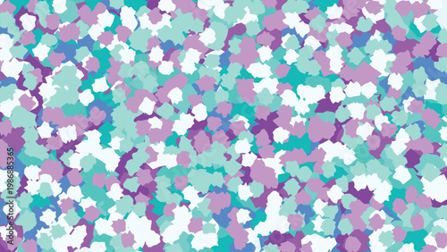 Seamless colorful abstract floral pattern background for textile print packaging branding and decorative wallpaper applications with organic layered shapes