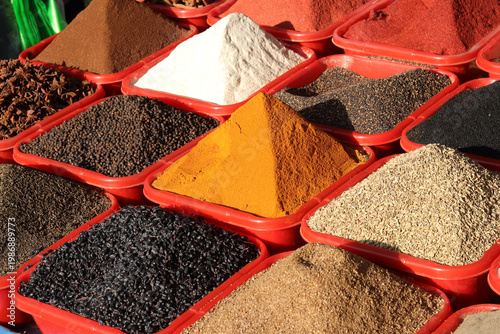aromatic spices at the market