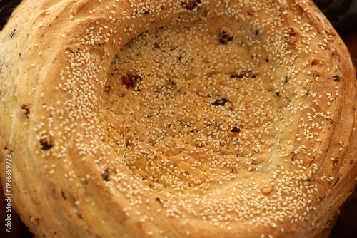 bread with sesame seeds