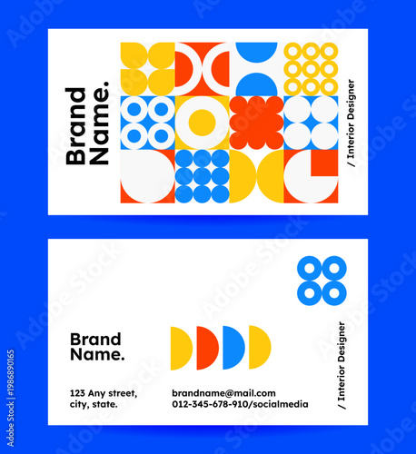 Abstract Geometric Business Card Template