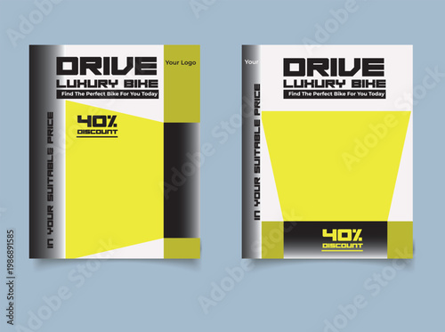 Motorcycle social media  post template