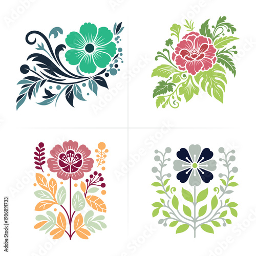 Hand Drawn Floral Artwork Collection with Minimal Botanical Flower Sketches and Elegant Nature Elements
