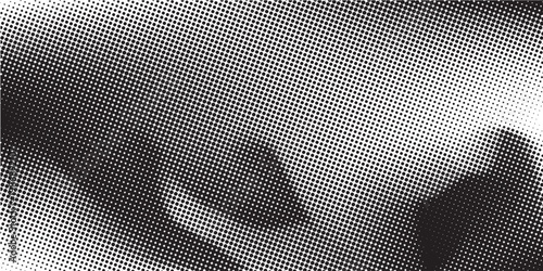 grunge Halftone white and black dots pattern and black gradient grunge texture background. Dotted line comic sport style vector illustration
