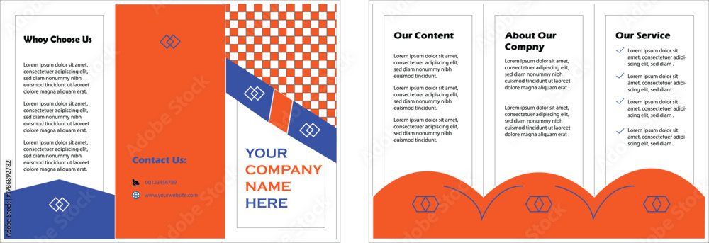 Naklejka premium WebModern Corporate Trifold Brochure Design