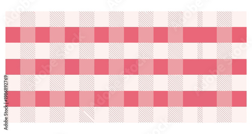 Red and white gingham fabric pattern with subtle grey lines for a classic background