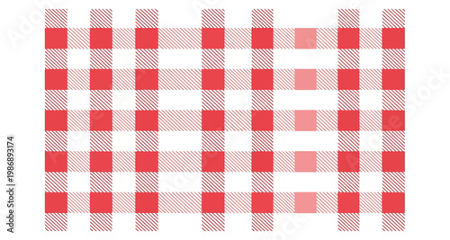Red and white gingham tablecloth pattern for casual dining and outdoor events