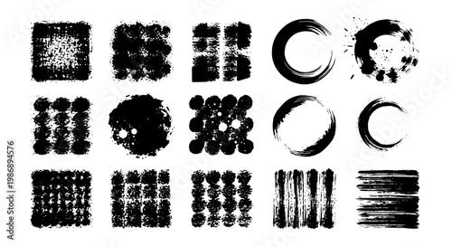 Astronomy icons set with lunar phases and star symbols in vintage grunge stencil style featuring moon, crescent, eclipse with constellations and