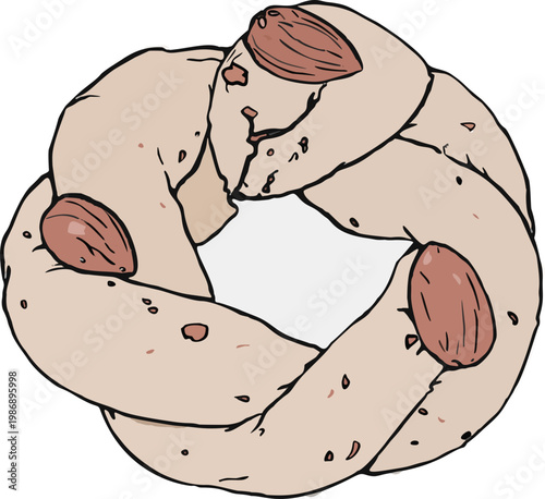 Tarallo napoletano "'nzogna e pepe" (sugna e pepe)