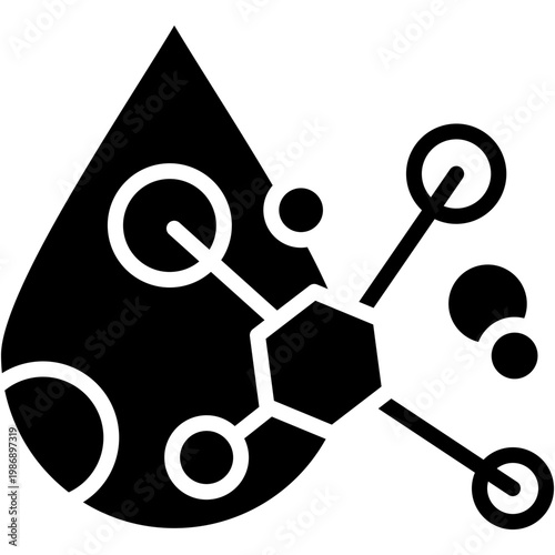 Bild auf Leinwand Amino Acids glyph icon
