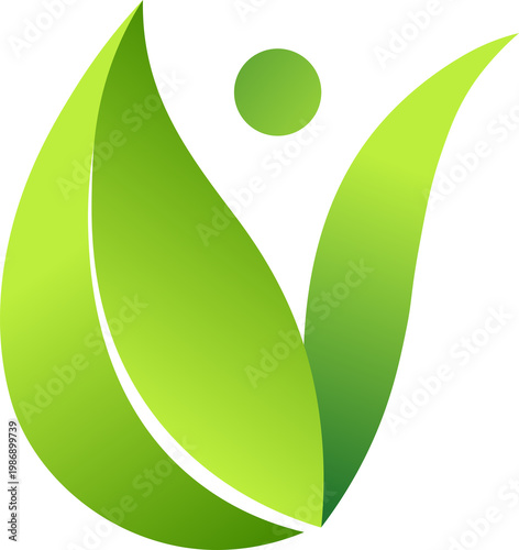 Green Leaf Logo Set with Eco Friendly Concept for Natural Branding and Sustainable Business Identity