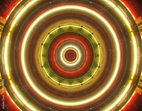 A mesmerizing abstract image featuring concentric circles