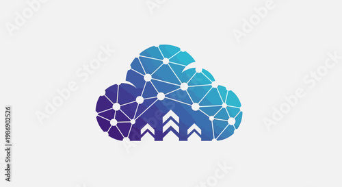 Cloud Computing Network System Icon.