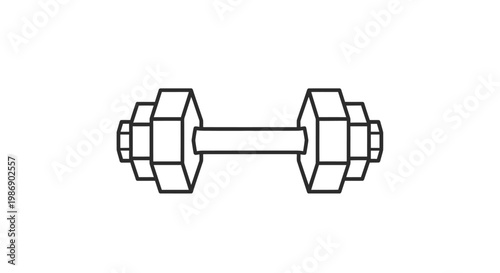 Dumbbell for strength training exercises.
