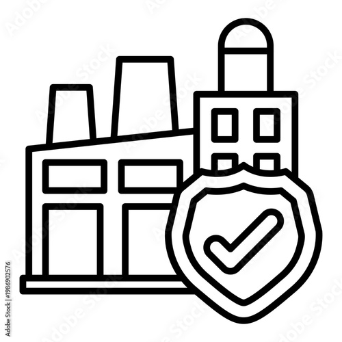 Factory insurance Icon