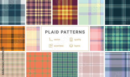 Plaid bundle for shirt and outerwear planners. Coordinated pages feel structured and professional. Vector format prints sharply.