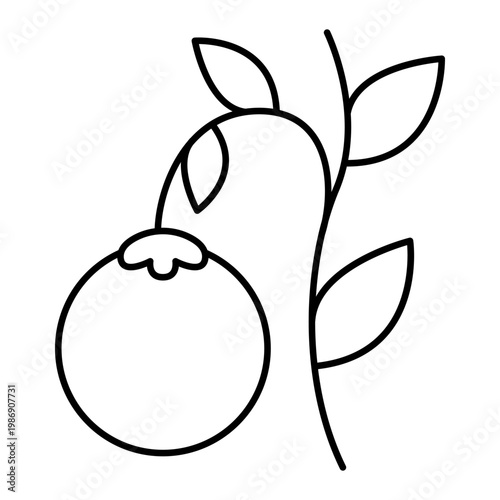 icon of fruiting plant in line style designed for agriculture apps farming branding and harvest content