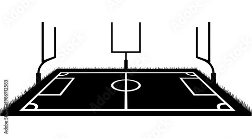 American football field illustration.