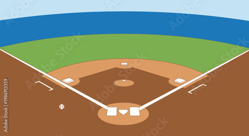 Aerial view of a baseball field.