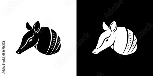 Armadillo Head Vector Logo Design Icon