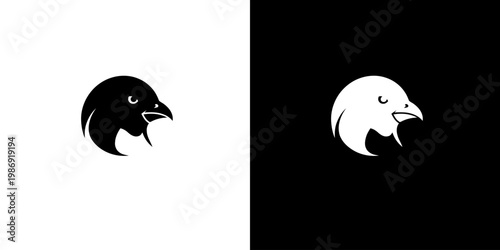 Penguin Head Logo Design Vector Illustration