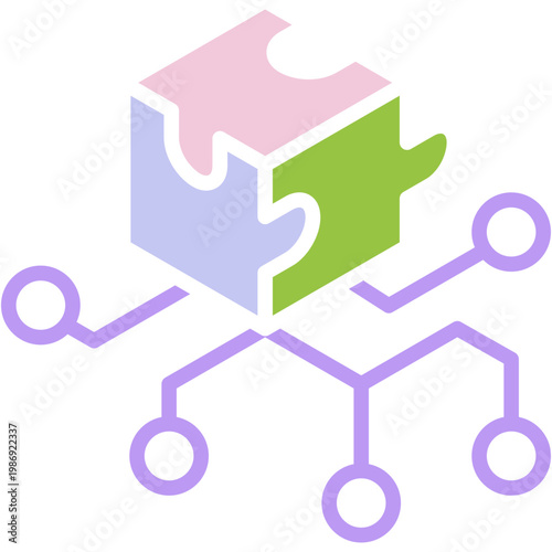 Enzymes colorfull color illustration