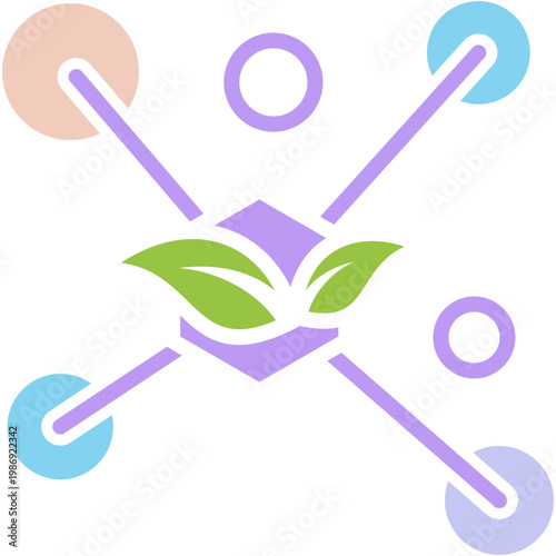 Antioxidants colorfull color illustration