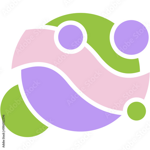 Polyphenols colorfull color illustration