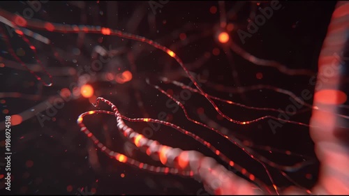 Neural Activity Visualization Shows Glowing Neurons Firing in a Series of Engaging Frames Revealing Dynamic Brain Functions