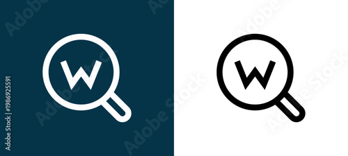 Black and white keywords outline icon duo, editable stroke vector illustration for web, mobile apps, UI design, branding, and print from Marketing