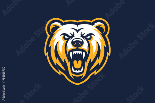 Bear Mascot Logo, Bear Logo, Mascot Logo, Animal Mascot, Sports Mascot, Esports Logo, Gaming Mascot, Team Logo, Fierce Bear, Angry Bear, Roaring Bear, Wild Animal Logo, Predator Mascot, Strength