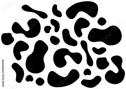 Black and white blob vector EPS vector