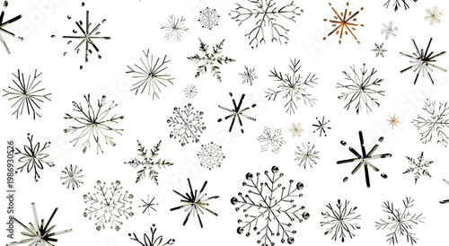 Stylish winter snowflake pa...