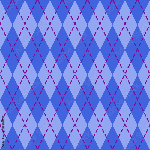 seamless geometric pattern with blue and pink stripes