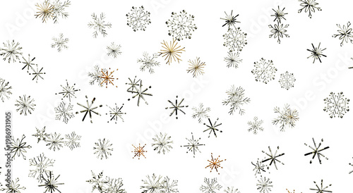 Decorative snowflakes in a ...