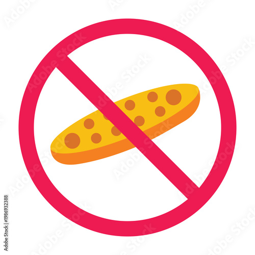 No mancala game sign, forbidden congklak game symbol, board games prohibited sign