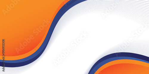 abstract blue orange corporate background with 3d concept. abstract white background with blue  and orange wave background banner with formal concept for banner advertisement announcement certificate