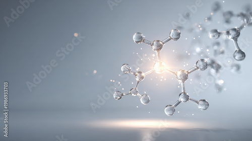 Glowing center in molecule