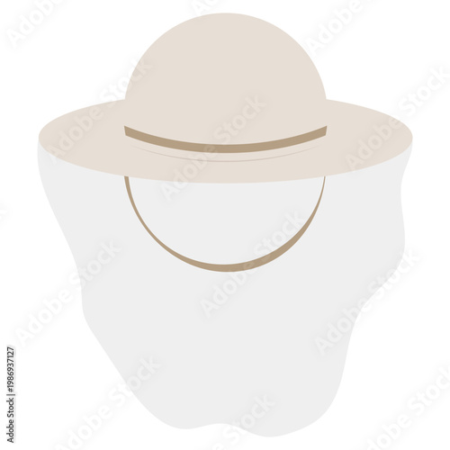 Minimalist Bee Keeper Hat Illustration