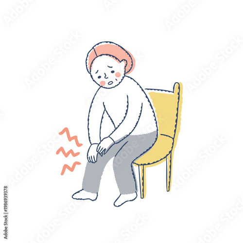 膝が痛いシニア女性