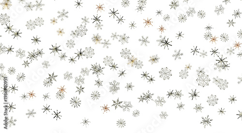 Artistic winter snowflakes ...