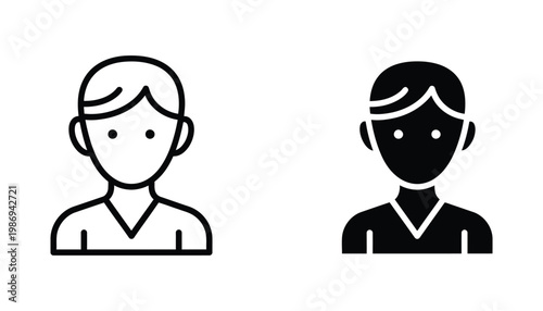 Person Icon Outline Silhouette User Avatar Graphic