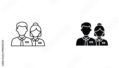Team Icons Business Partnership Professional Collaboration Vector