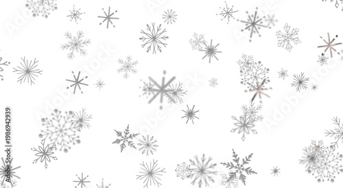 Abstract snowflakes falling...