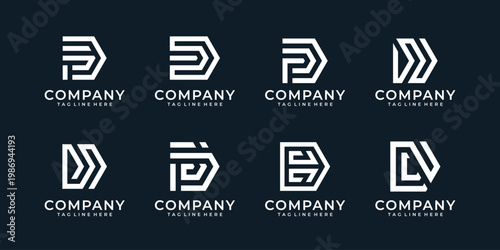 Set of letter d logo vector inspiration