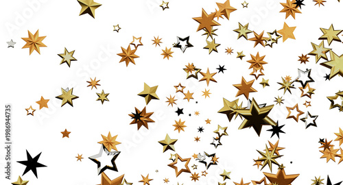Sparkling gold star confett...
