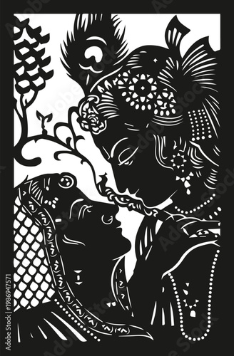 Black tribal dragon silhouette vector illustration featuring a stylized animal head perched on a tree branch as a nature symbol logo design