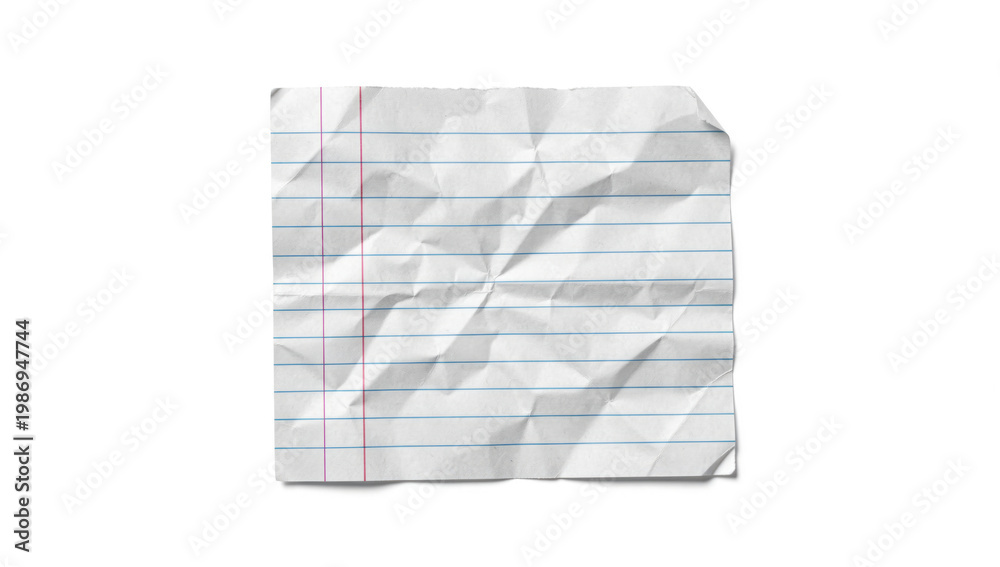 Naklejka premium A simple piece of paper with a distinctive red line
