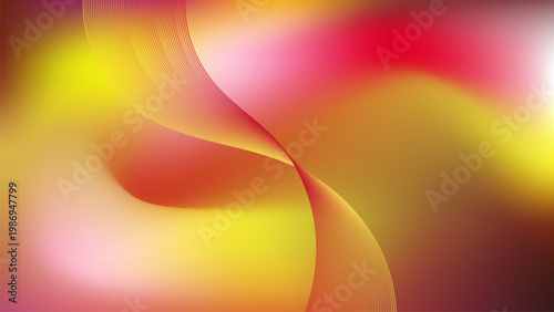 Abstract colorful wave background with warm gradient blend and smooth flowing light texture